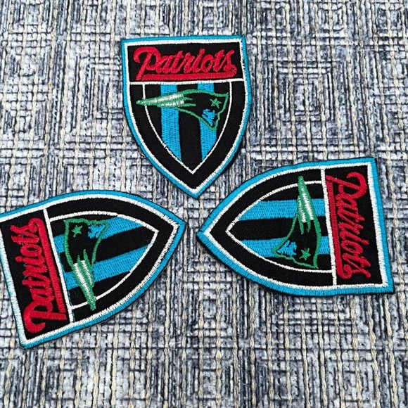 Lot of 3 patches PATRIOTS Iron On Embroidery Patches For Jackets Jeans Craft - Picture 8 of 10